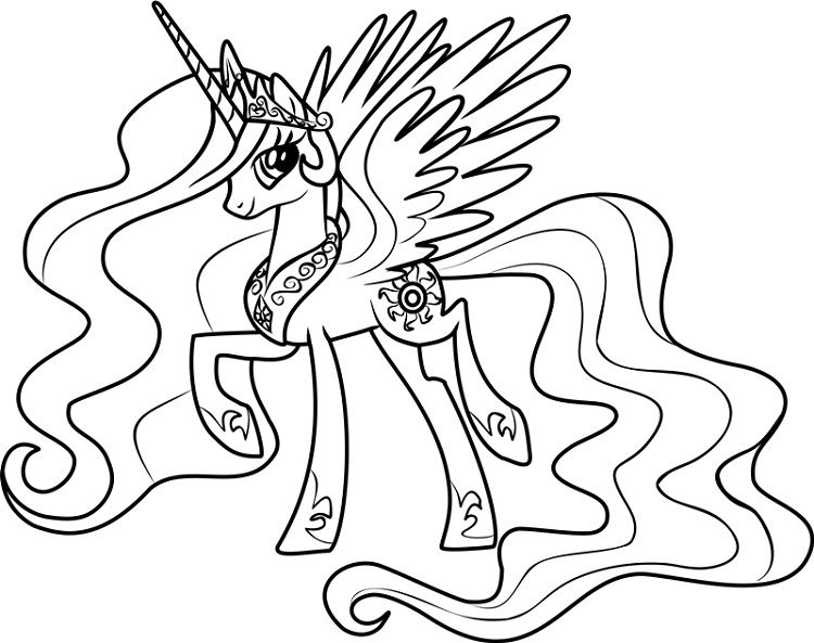 Princess Celestia Coloring Pages | My Little Pony Coloring, Princess tout Coloriage My Little Pony Princesse Luna