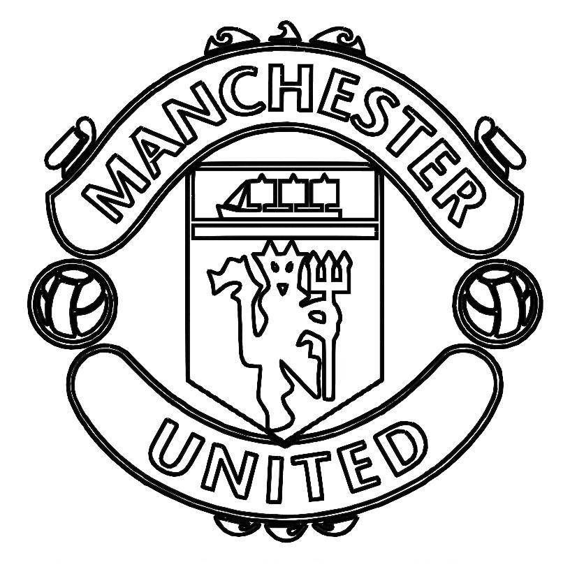 Print Manchester United Logo Soccer Coloring Pages Or Download destiné Coloriage Manchester City