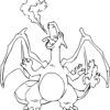 Printable Charizard Coloring Pages For Free - Free Pokemon Coloring Pages intérieur Dessin Pokémon Facile Dracaufeu