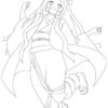Printable Coloring Nezuko Coloring Pages - Printable Blank World intérieur Nezuko A Imprimer