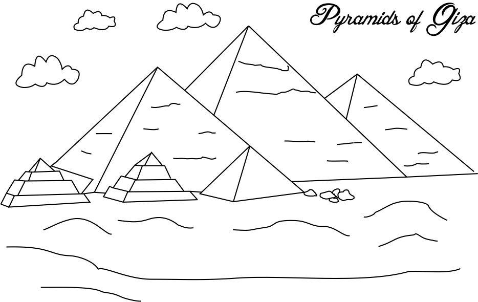 Pyramid Coloring Pages pour Coloriage Pyramide