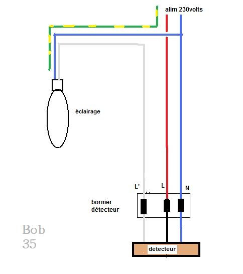 Questions Réponses Électricité - Installation Détecteur De Mouvement à Schéma Détecteur De Mouvement