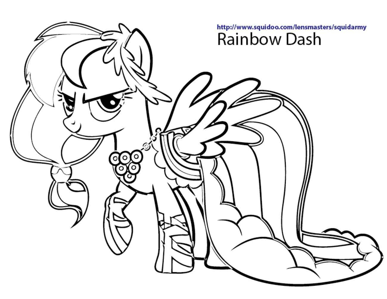 Rainbow Dash Ready For The Galloping Gala Pokemon Coloring Pages encequiconcerne Coloriage My Little Pony Rainbow Dash