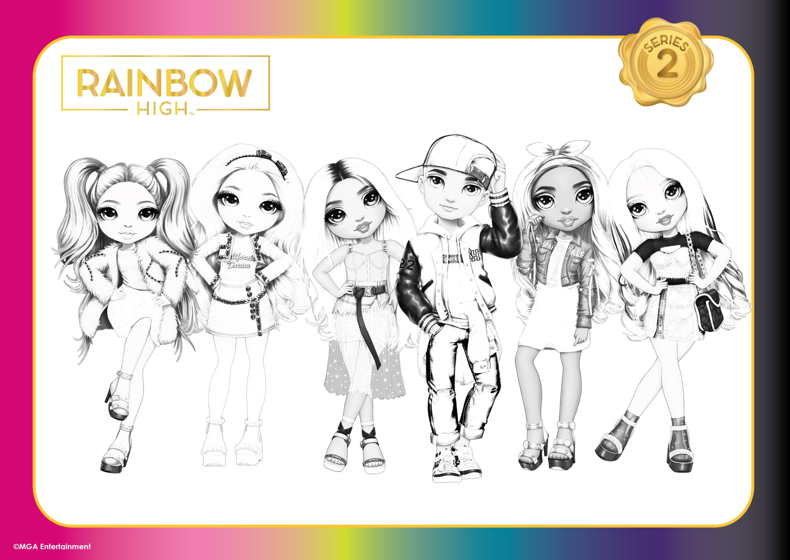 Rainbow High Coloring Pages Printable - Customize And Print dedans Rainbow High A Imprimer