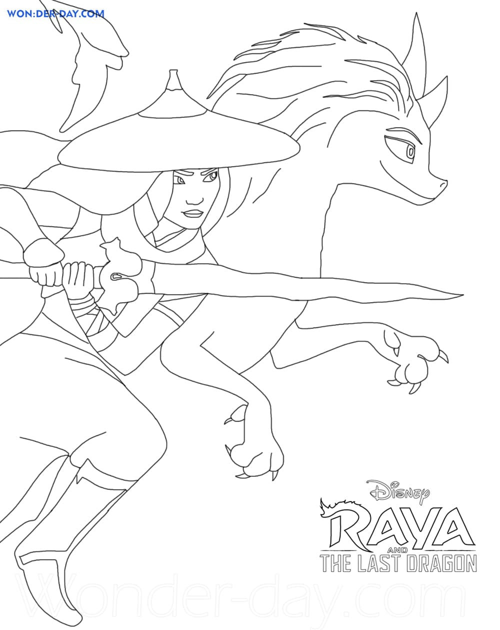 Raya And The Last Dragon Coloring Pages - 70 Free Coloring Pages dedans Raya Coloriage