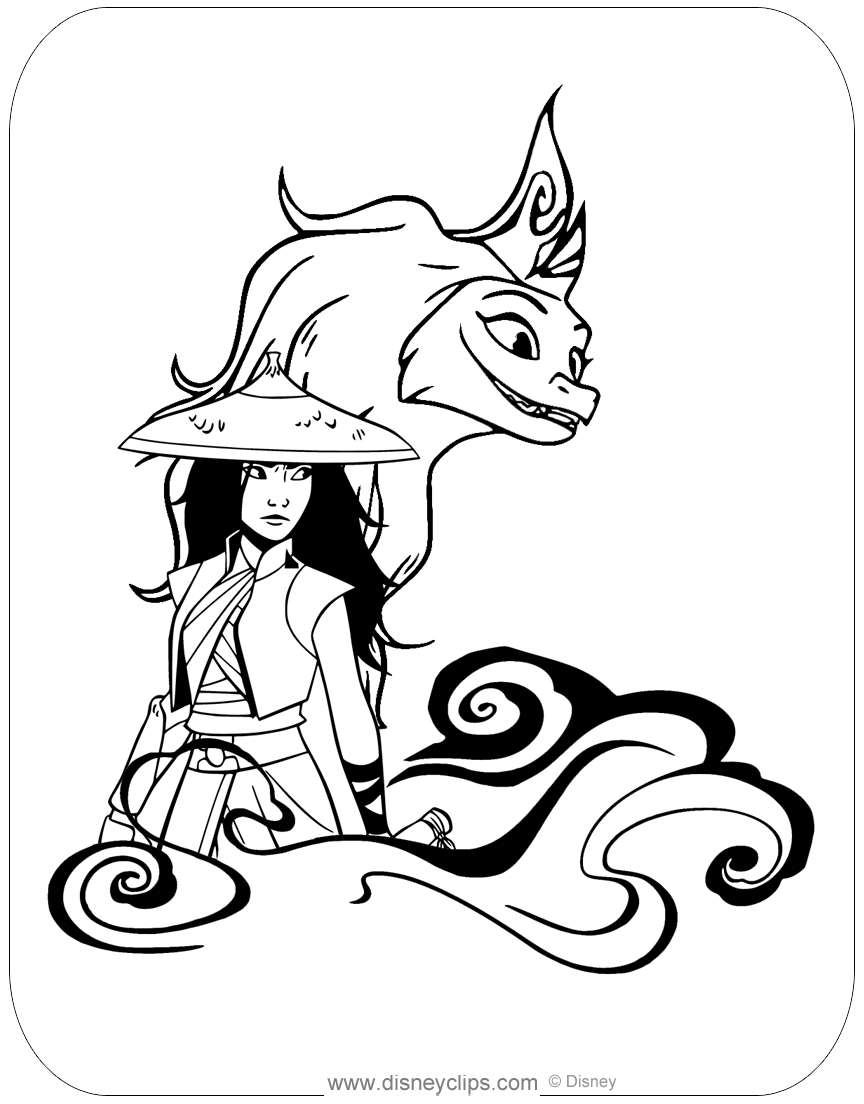 Raya And The Last Dragon Coloring Pages (Printable Pdf) | Disneyclips intérieur Raya Coloriage