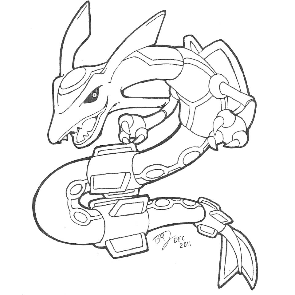 Rayquaza Pokemon Coloring Pages By Leatherruffian - Xcolorings concernant Coloriage Rayquaza