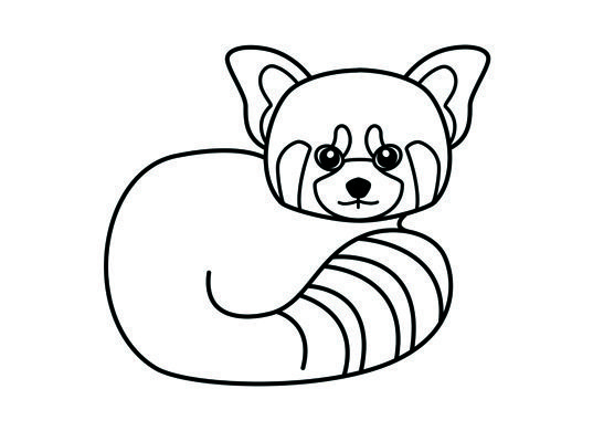 Red Panda Coloring Page (537×390) | Coloriage Noel À Imprimer pour Coloriage Alerte Rouge À Imprimer