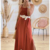 Robe Longue Terracotta - Safia | Monlook concernant Robe Terracotta Mariage