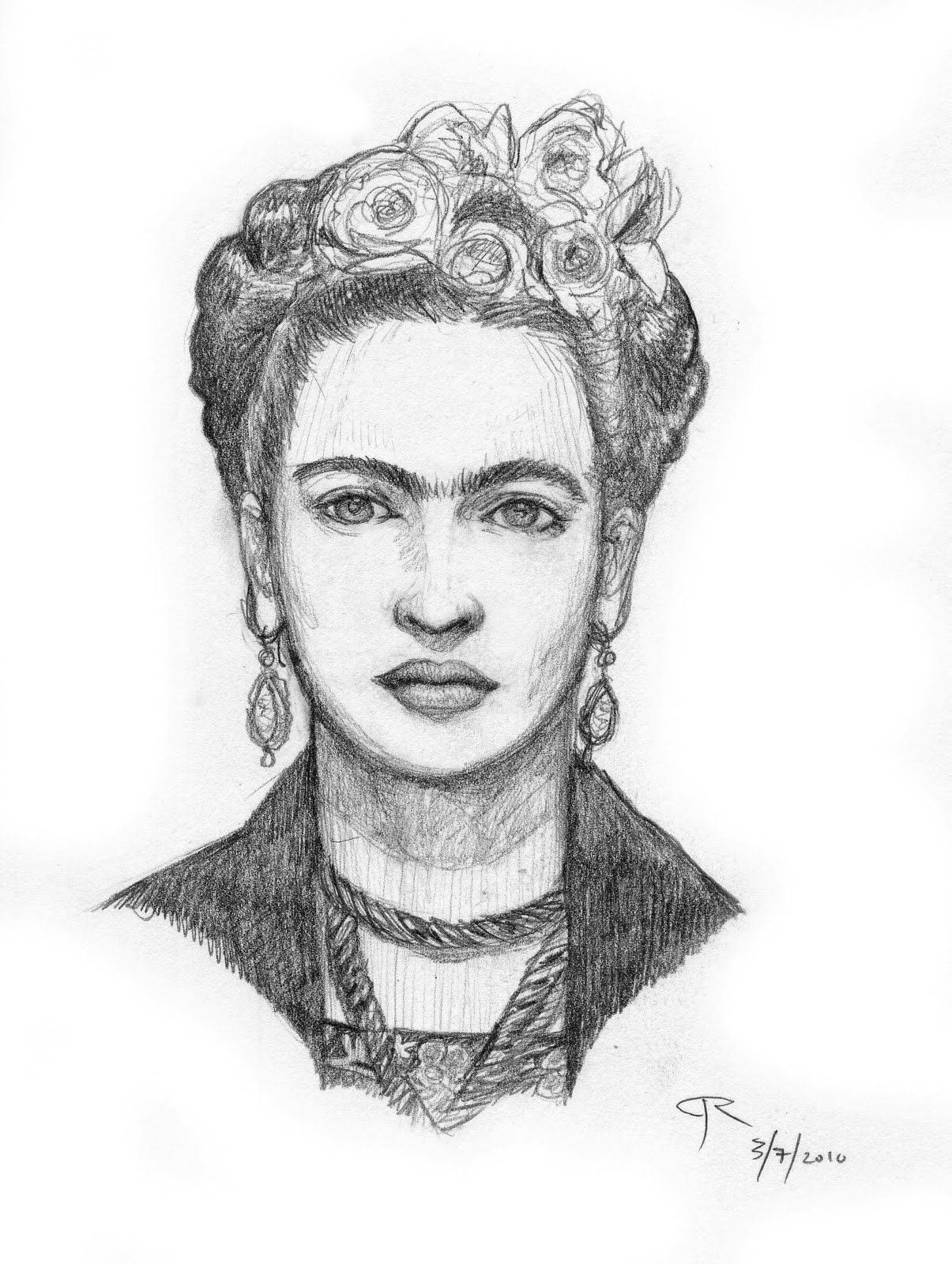 Rom{E}Mpire: May 2010 | Frida Kahlo Drawing, Frida Kahlo Art, Pencil destiné Dessin Frida Kahlo Facile
