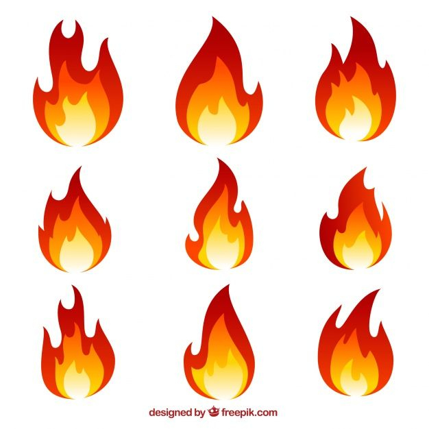 Sammlung Von Flammen | Premium-Vektor | Fire Icons, Fire Fighter avec Dessin De Flamme À Imprimer