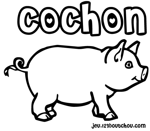 Sélection De Coloriage Cochon À Imprimer Sur Laguerche - Page 1 à Cochon Coloriage