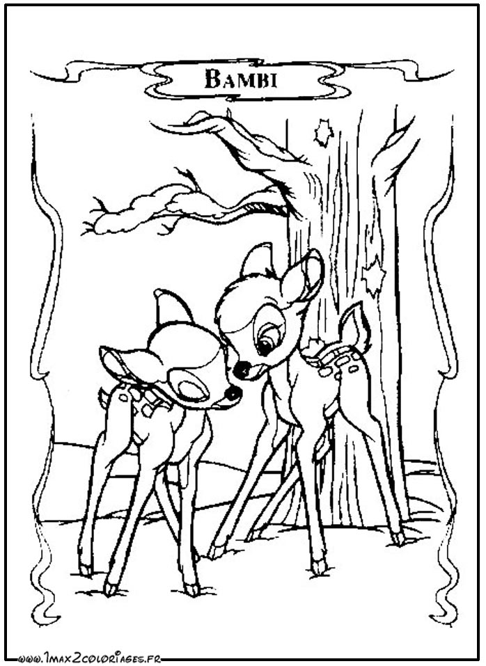 Sélection De Dessins De Coloriage Bambi À Imprimer Sur Laguerche pour Coloriage Bambi
