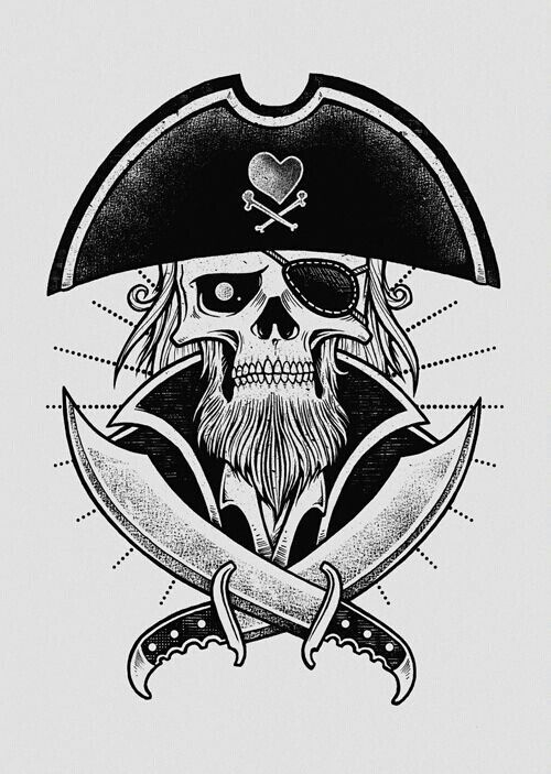 Skull6 | Tête De Mort, Dessin, Deco Pirate à Tête De Mort Pirate À Imprimer