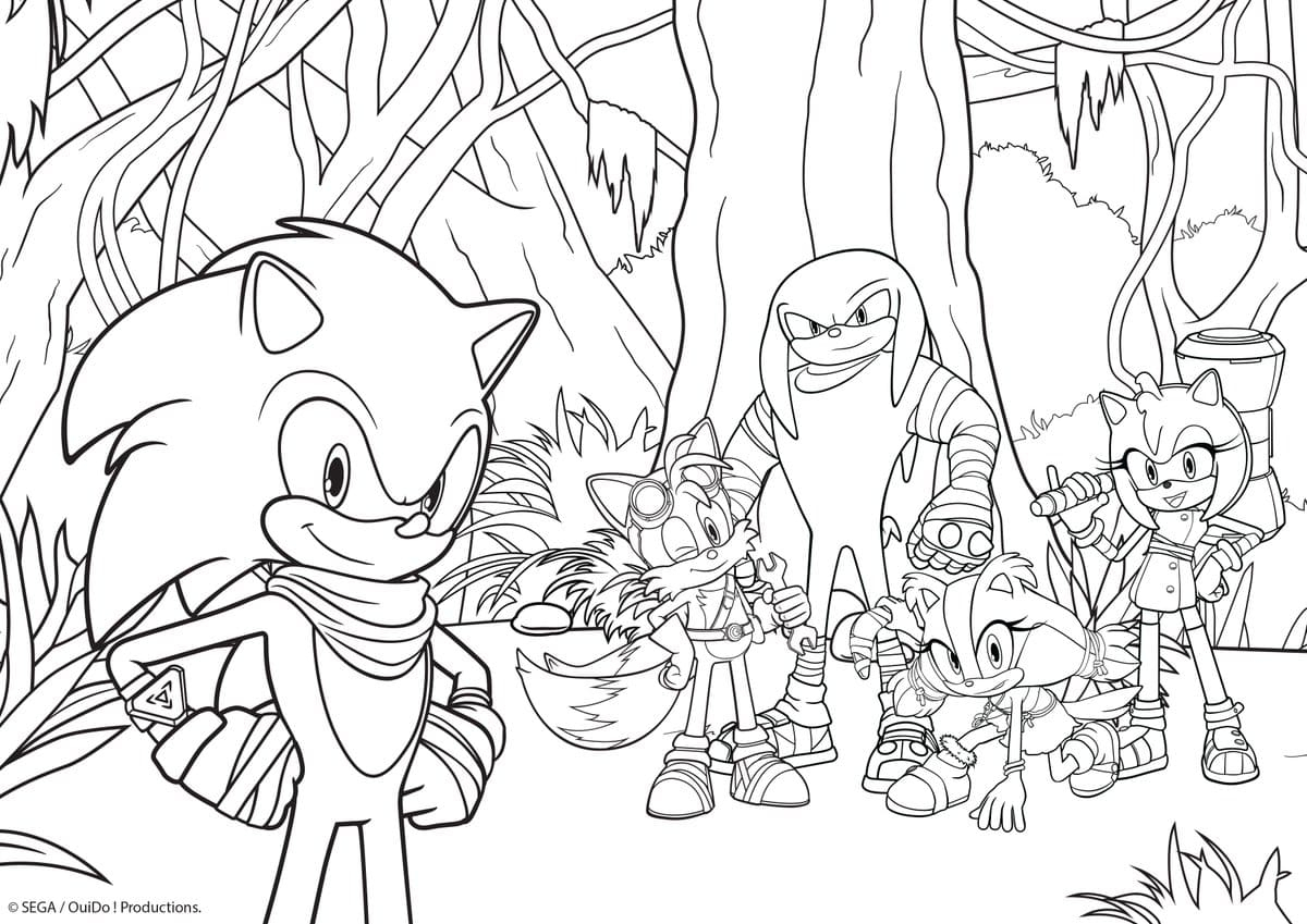 Sonic The Hedgehog Coloring Pages (120 Pieces). Print For Free serapportantà Coloriage Sonic Tails Knuckles