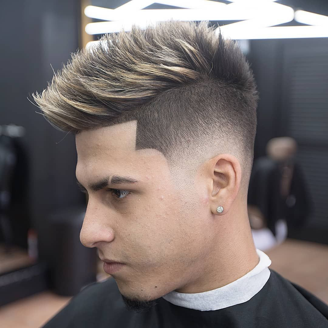 Spiky Quiff + Low Skin Fade + Line Up - Men&amp;#039;S Haircuts | Fade Haircut serapportantà Taper Cheveux Lisses