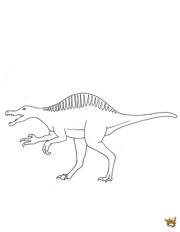 Spinosaurus Est Un Coloriage De Dinosaures À Imprimer avec Coloriage Spinosaurus