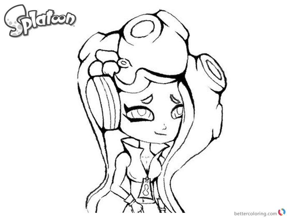 Splatoon 2 Coloring Pages Marina Drawing By Ettachu - Free Printable à Coloriage Splatoon