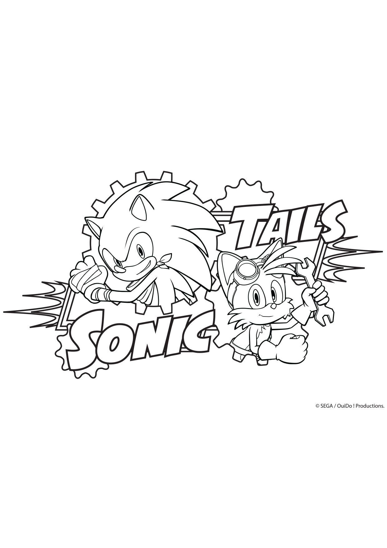 Tails Et Sonic - Coloriages Dessins Animes - Sonic Boom destiné Coloriage Sonic Tails Knuckles