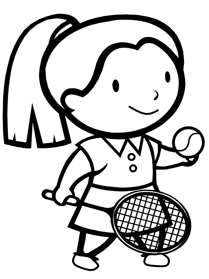 Tennis2 Sports Coloring Pages Coloring Page &amp;amp; Book For Kids. serapportantà Coloriage Tennis