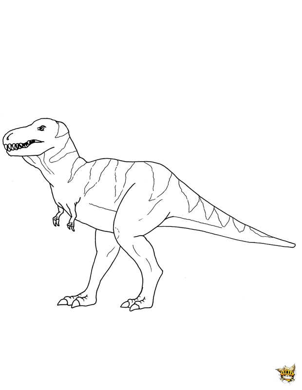 Tyrannosaurus Rex Est Un Coloriage De Dinosaures À Imprimer serapportantà Coloriage Tyrannosaure Rex