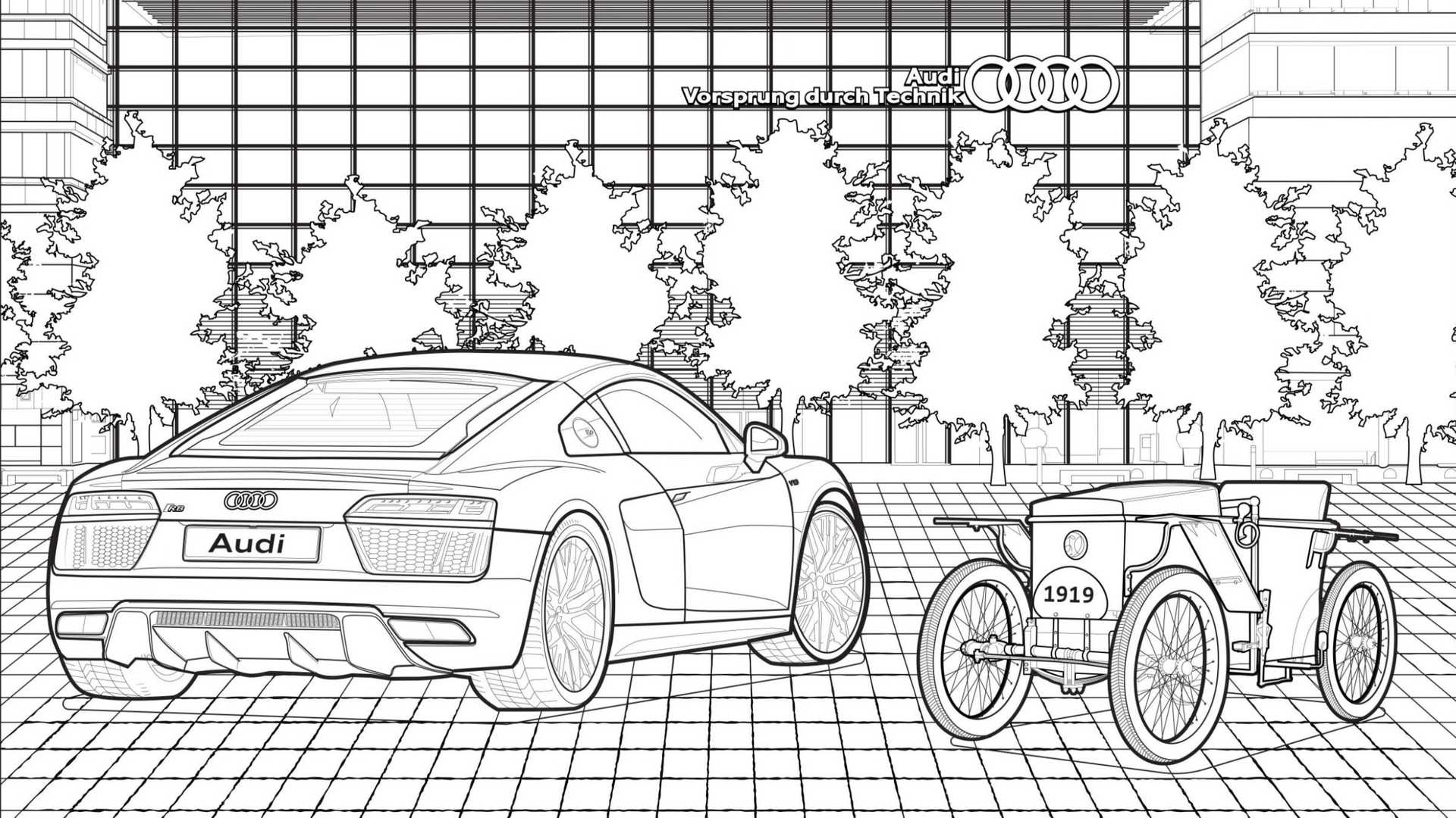 Un Cahier De Coloriage Audi À Télécharger concernant Coloriage Audi