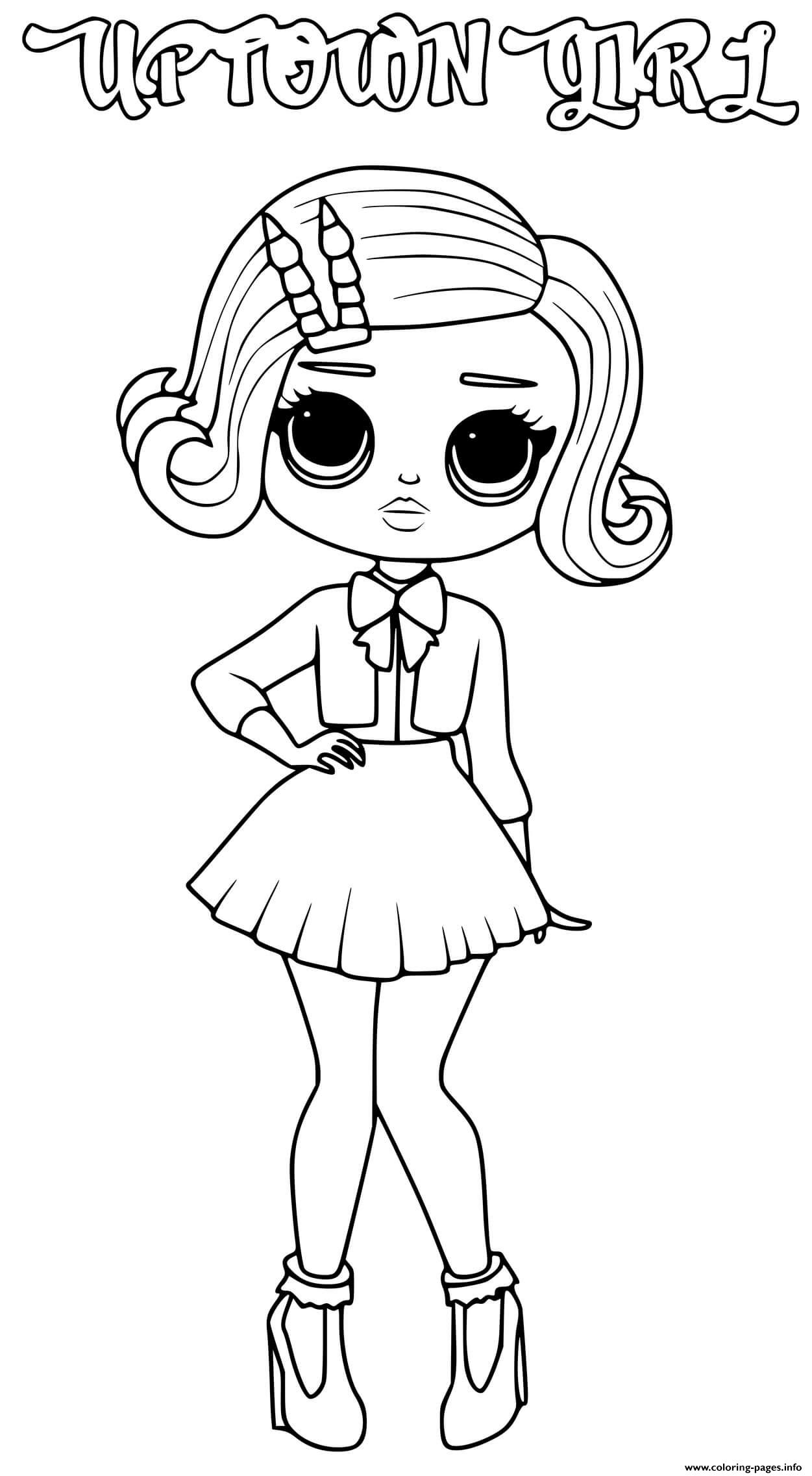 Uptown Girl Lol Omg Coloring Page Printable destiné Coloriage Omg