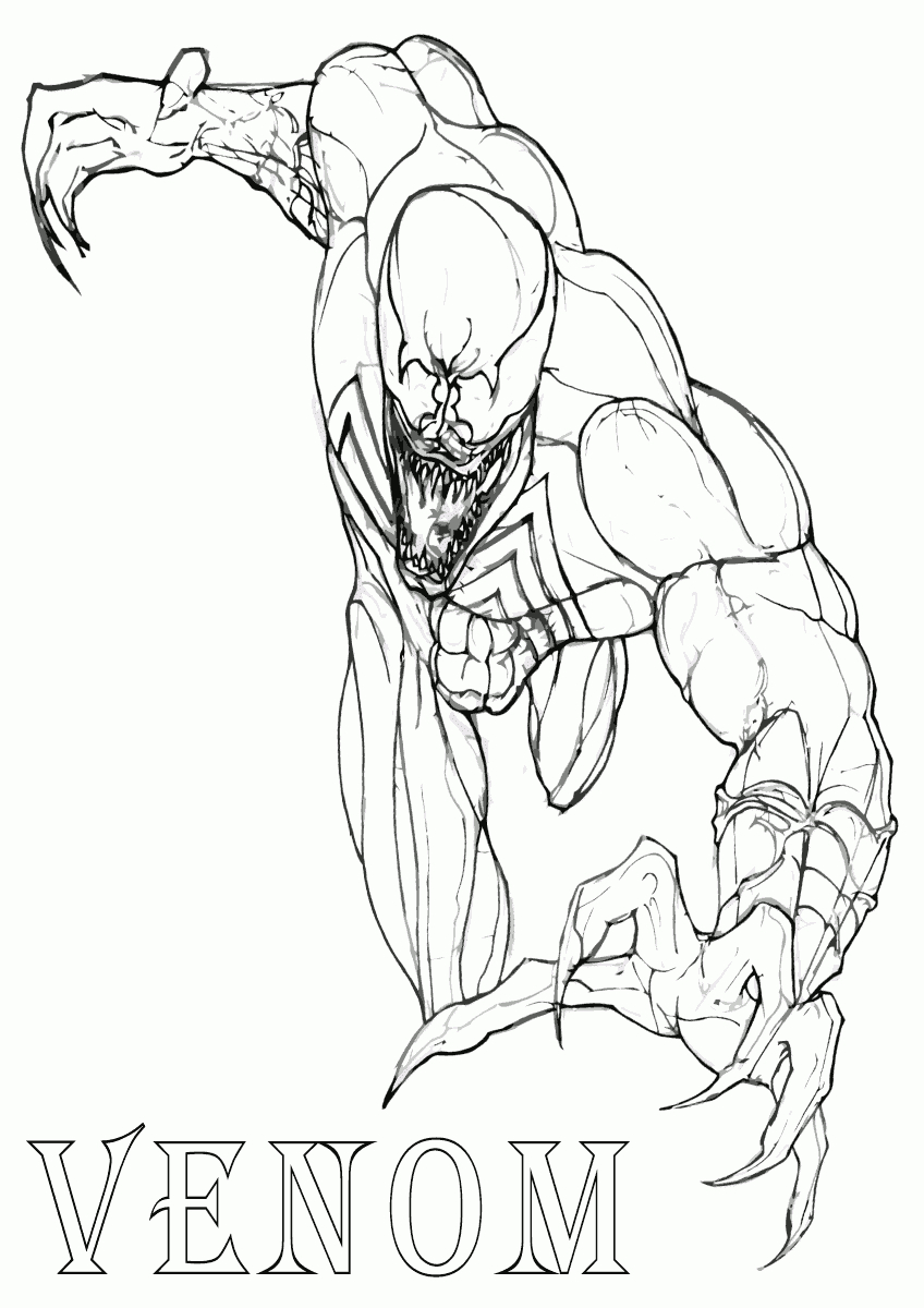 Venom Coloring Pages | Coloring Pages To Download And Print pour Venom Dessin