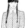 Wednesday Addams (Jenna Ortega) From Wednesday (Tv Series) Coloring Page à Coloriages Mercredi