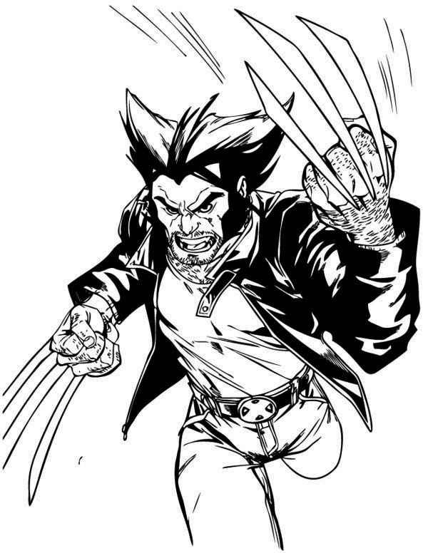 Wolverine Coloring Pages | Wolverine Cartoon, Wolverine, Coloring Pages avec Wolverine Dessin