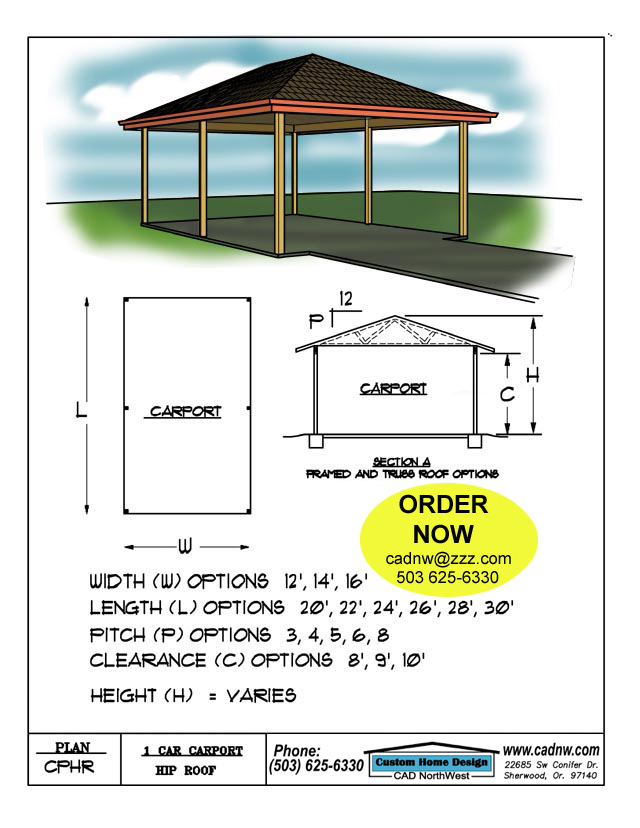 Woodwork Carport Plans Hip Roof Pdf Plans à Plan Carport Bois Gratuit Pdf