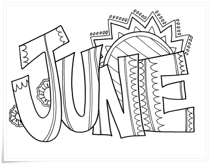 Word Coloring Pages For Adults | Free Coloring Pages | Summer Coloring encequiconcerne Coloriage De Juin