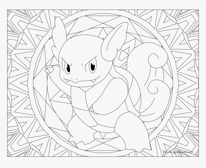 #008 Wartortle Pokemon Coloring Page - Mandalas De Pokemon Para tout Mandala Pokemon