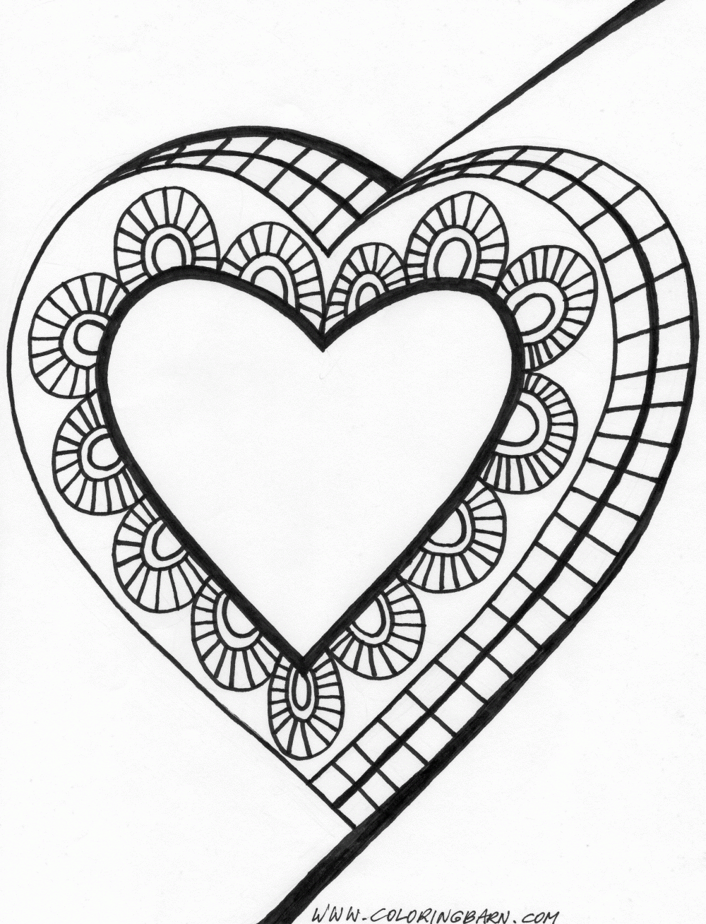 111 Dessins De Coloriage Coeur À Imprimer Sur Laguerche - Page 1 avec Coeur Dessin A Imprimer