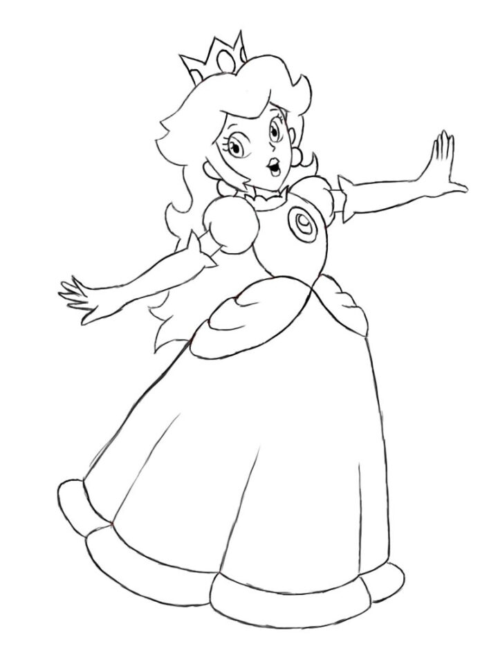 15 Coloriage De Princesse Peach | Des Milliers De Coloriage Imprimable tout Peach Coloriage