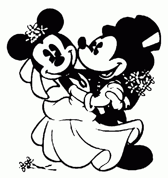 20 Dessins De Coloriage Mickey Minnie À Imprimer destiné Coloriage Mickey Et Minnie