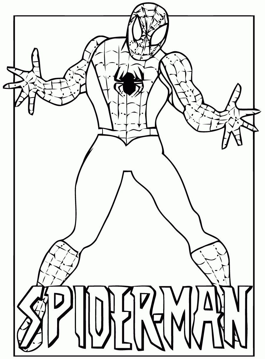 20 Dessins De Coloriage Spiderman Facile À Imprimer concernant Dessin De Spiderman Facile