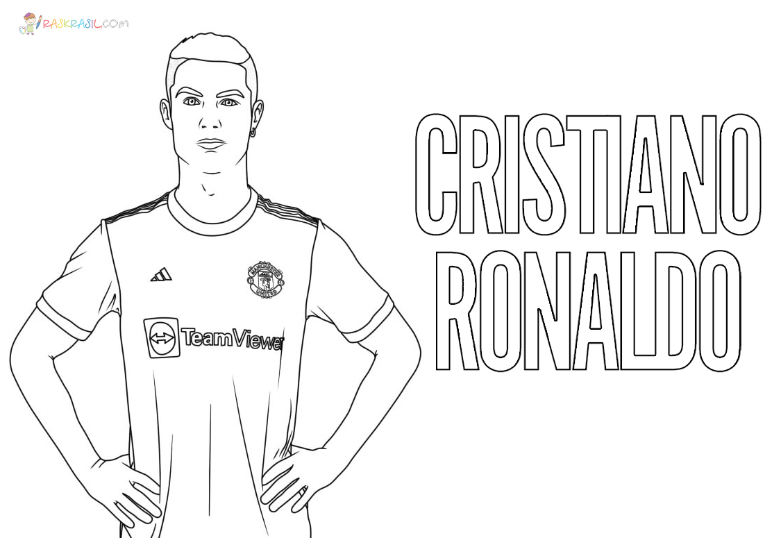 32+ Cristiano Ronaldo Coloring Page - Pingtascal serapportantà Ronaldo A Colorier
