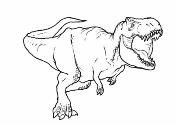 43+ Coloriage Tyrannosaure encequiconcerne Coloriage Tyranosaure