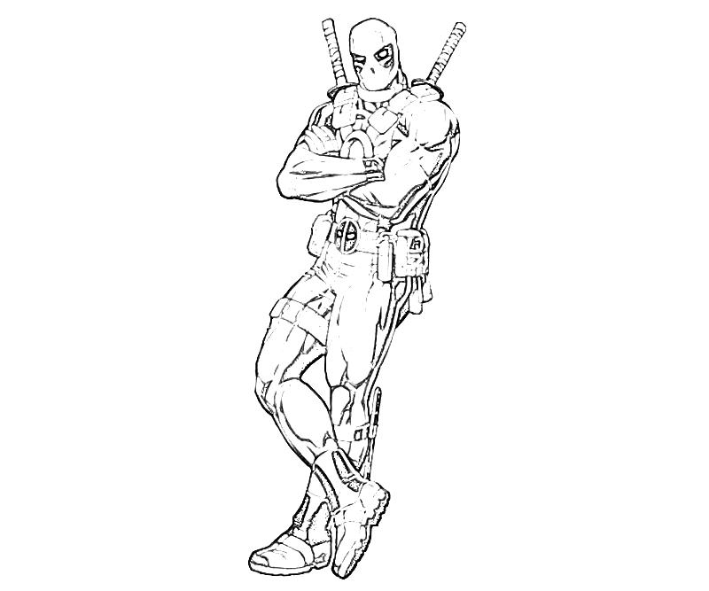 75 Dessins De Coloriage Deadpool À Imprimer tout Coloriages Deadpool