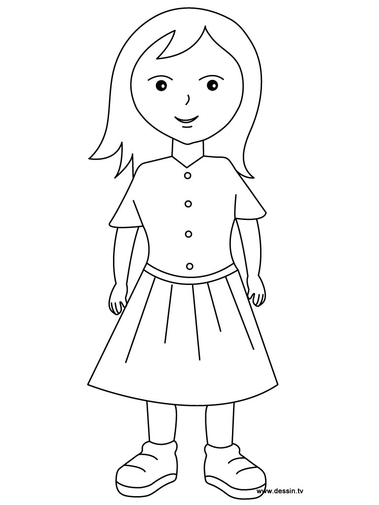 95 Dessins De Coloriage Fille À Imprimer Sur Laguerche - Page 6 concernant Coloriage De Fille À Imprimer