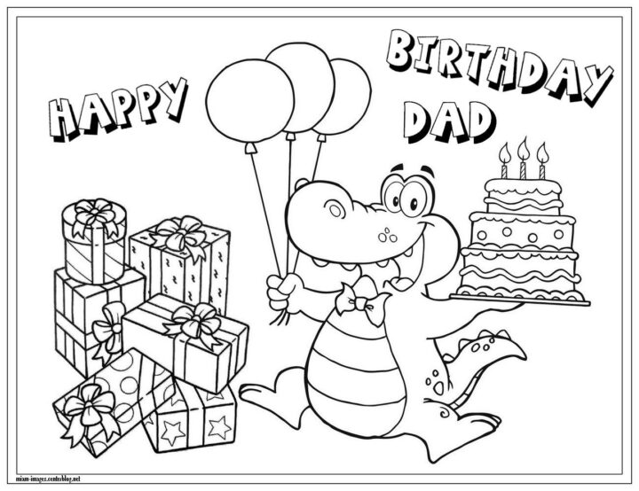 Anniversaires Coloriages pour Joyeux Anniversaire Papa Coloriage