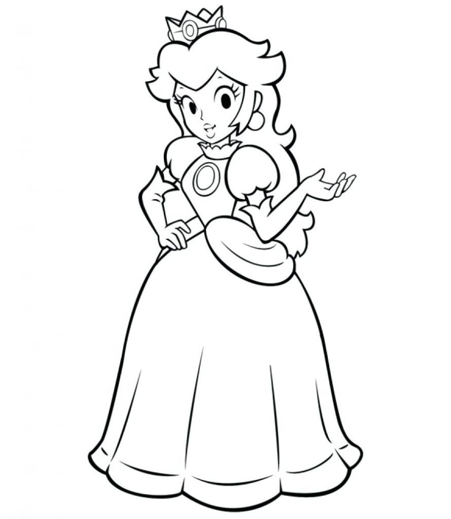 Baby Princess Peach Coloring Pages At Getcolorings | Free Printable concernant Coloriage Mario Kart Peach