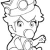 Baby Princess Peach Holding A Pacifier Coloring Pages - Free Printable intérieur Peach Coloriage