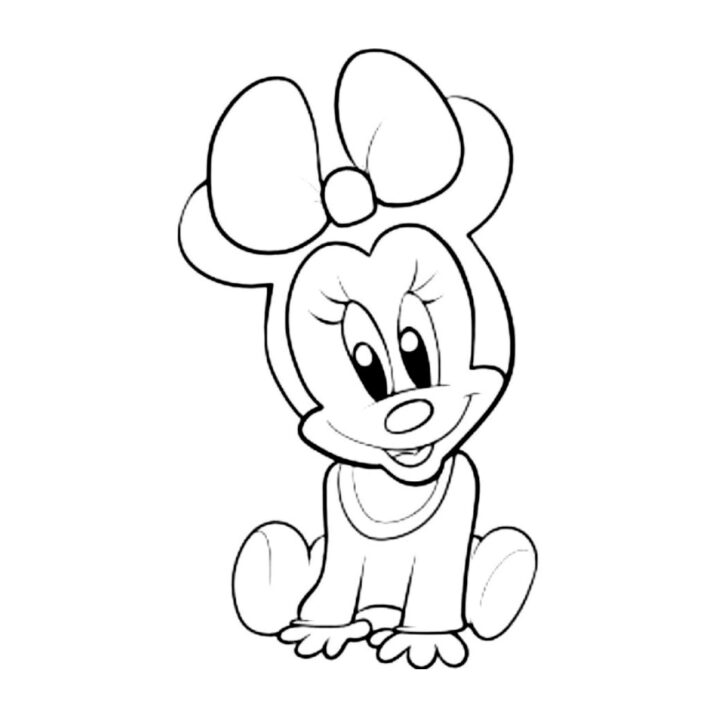 Bébé Minnie - Coloriage Minnie Pour Enfants concernant Minnie Coloriage À Imprimer