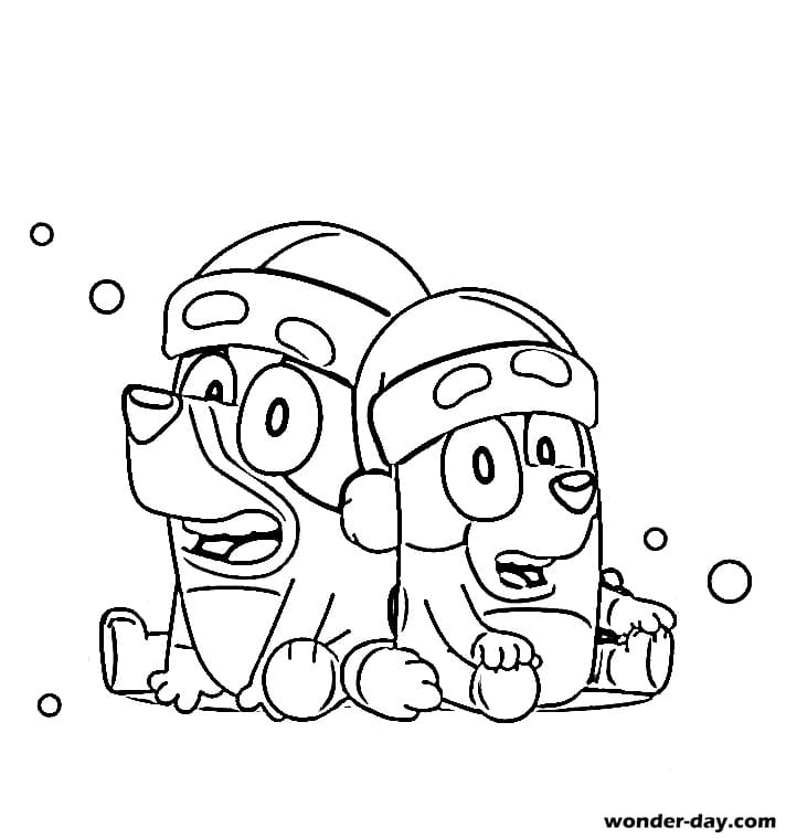 Bluey And Friends Coloring Pages (Updated 2023) serapportantà Coloriage Bluey Et Bingo