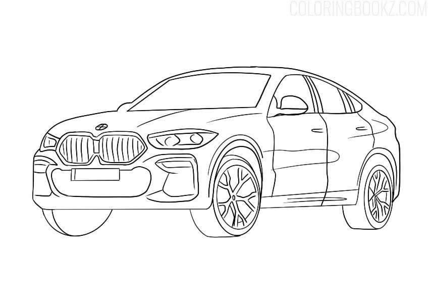 Bmw X6 Coloring Page - Coloring Books #Bmw #Bmwteam #Bmwfamily #Bmwx6 # concernant Coloriage Bmw
