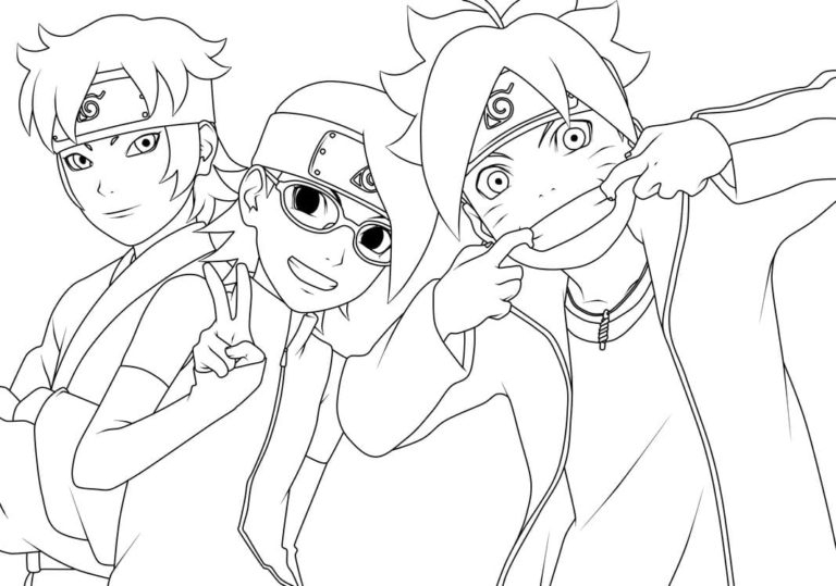 Boruto Coloring Pages - Print And Color | Wonder Day — Coloring Pages dedans Dessin Boruto A Imprimer