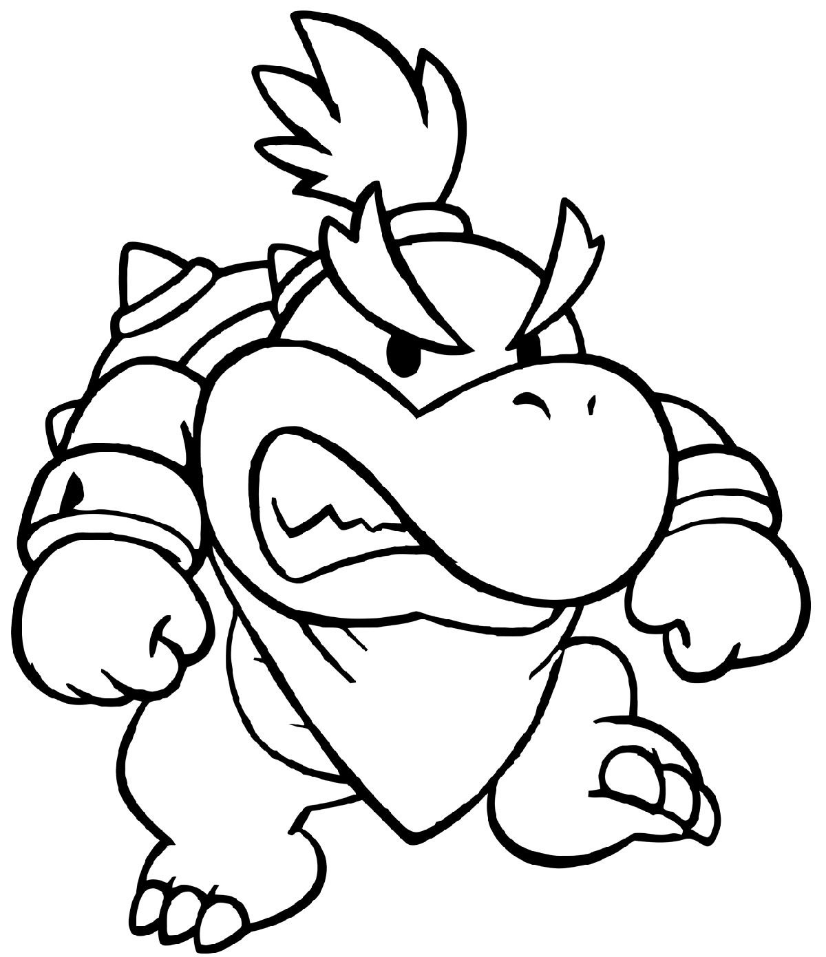 Bowser Coloring Page And Mario Suitable For Students | K5 Worksheets à Coloriage Mario Bowser