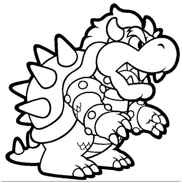 Bowser Coloring Page At Getdrawings | Free Download encequiconcerne Bowser Coloriage